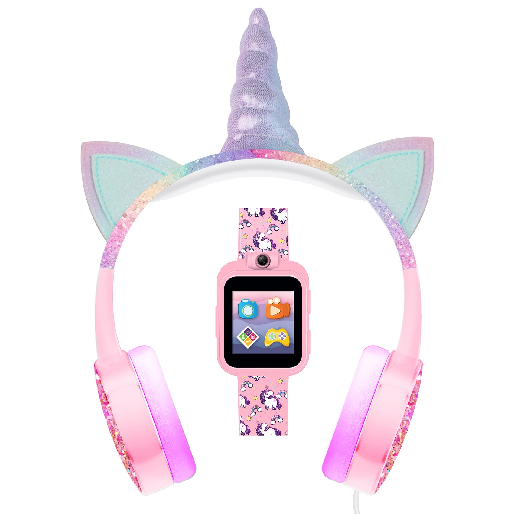 PlayZoom 2 Kids Smartwatch with Headphones: Pink Unicorn affordable smart watch with headphone